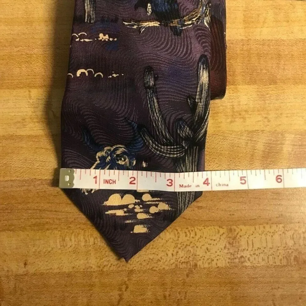 1158 NATURE'S MUSEUM Collection Dry Gulch  NECKTIE 56 in X 3.75 in